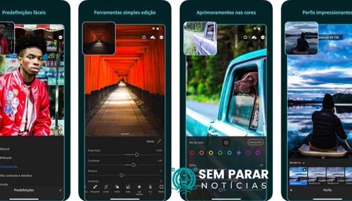 Aplicativo Editor de Fotos Lightroom
